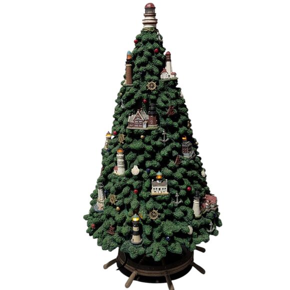 DANBURY MINT Captain's Lighthouse Christmas Tree Nautical ** Some Lights Down - Picture 8 of 10